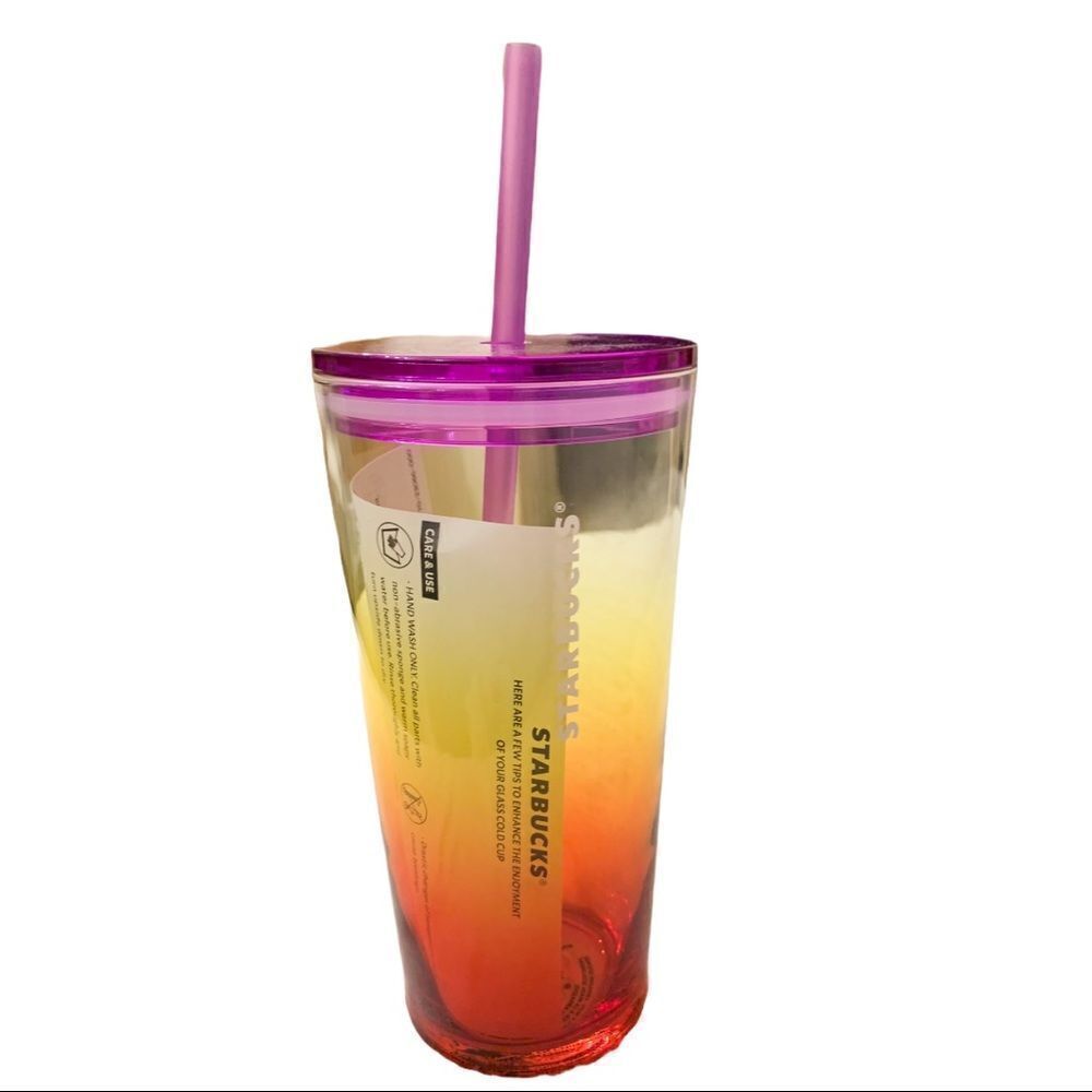 Starbucks 2021 Summer Glass 18oz Sunset Ombre’